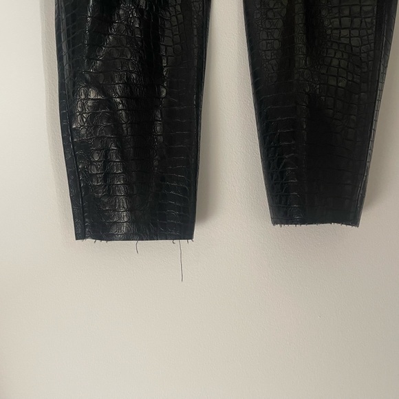 Zara Black Faux-Leather Pants - Picture 3 of 4